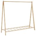 vidaXL Vešiak na oblečenie s policami 106x34x102 cm bambus