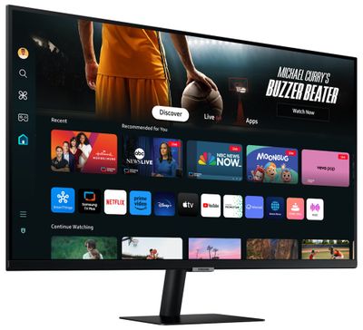 Samsung Smart Monitor/M70D/32"/VA/4K UHD/60Hz/4ms/Black/3R LED monitor, 32", VA, 3840×2160, 16:9, 4ms, 300cd/m2, 3000:1, 3× USB, USB-C, 2× HDMI, Wi-Fi, Bluetooth, en. tr. F, čierny