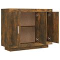 vidaXL Komoda dymový dub 92x35x75 cm spracované drevo