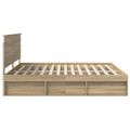 vidaXL Rám postele Sonoma 200 x 200 cm Masívne borovicové drevo