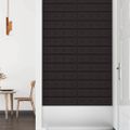vidaXL Nástenné panely 12 ks čierne 60x15 cm umelá koža 1,08 m²