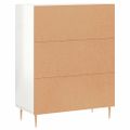 vidaXL Komoda lesklá biela 69,5x34x90 cm spracované drevo