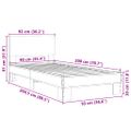 vidaXL Posteľný rám sivý sonoma 90x200 cm kompozitné drevo a kov