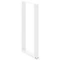 vidaXL Nohy barového stola v tvare U, 2 ks, biele, 60 x (100-101) cm, oceľové