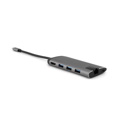 VERBATIM USB-C™ MULTIPORT HUB USB 3.1 GEN 1 / 3x USB 3.0 / HDMI / SDHC / MICROSDHC / RJ45 49142