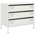 vidaXL Komoda biela 68x39x58,5 cm oceľ valcovaná za studena