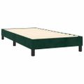 vidaXL Posteľný rám boxsping s matracom tmavozelený 90x200 cm zamat
