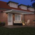 vidaXL Ručne zaťahovacia markíza s LED antracit a biela 450x300 cm