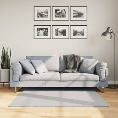 vidaXL Koberec HUARTE s krátkym vlakom umývateľný sivý 120x120 cm