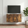 vidaXL Nástenná TV skrinka Nástenný Dymový dub 59,5 x 31 x 30 cm