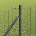 vidaXL Európsky plot s hrotmi 25 x 1,2 m PVC potiahnutá oceľ Sivá