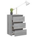 vidaXL Nočný stolík sivý sonoma 40x35x62,5 cm spracované drevo