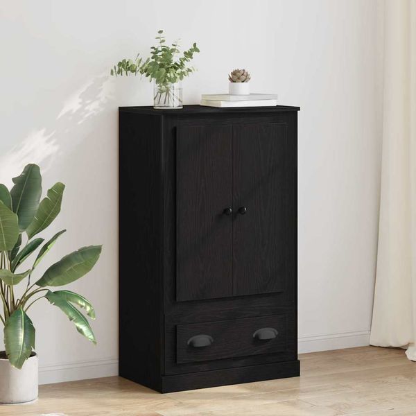 vidaXL Highboard Čierny dub 60 x 35,5 x 103,5 cm Kompozitné drevo