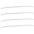 vidaXL Nosník plachty na prívesy 4 Strieborná 136-218 cm Hliník