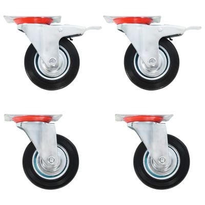 vidaXL Otočné kolieska 4 ks 100 mm