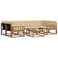 vidaXL Záhradná súprava gaučov 7 ks Prírodná a béžová