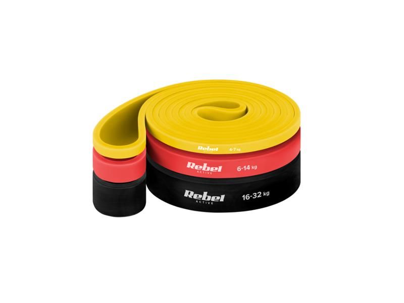 Guma posilňovacia REBEL Power Band PLs-1 4-32kg 3ks