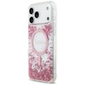 Puzdro Guess Resin Bottom Glitter MagSafe pre iPhone 17 Pro Max ružové