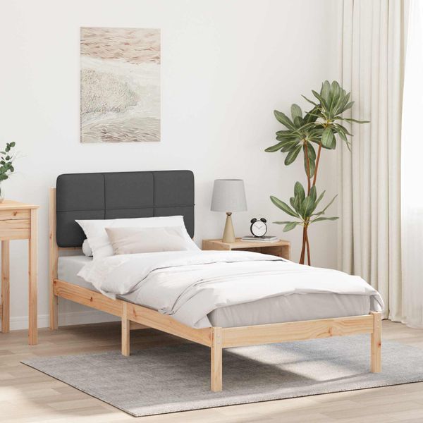 vidaXL Rám postele s čalúneným čelom Tmavo šedá 80 x 200 cm