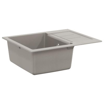 vidaXL Drez Sivá 620 x 500 mm 80% Kvárc a 20% Živica