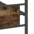 vidaXL Posteľný rám bez matraca dymový dub 100x200 cm kompozitné drevo