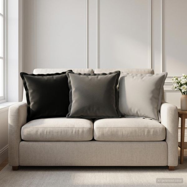 vidaXL Poťah na podložku 2 ks HOUTEN Čierna 30 x 30 cm Polyester