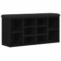 vidaXL Lavička na topánky Čierny dub 102 x 32 x 50 cm Kompozitné drevo