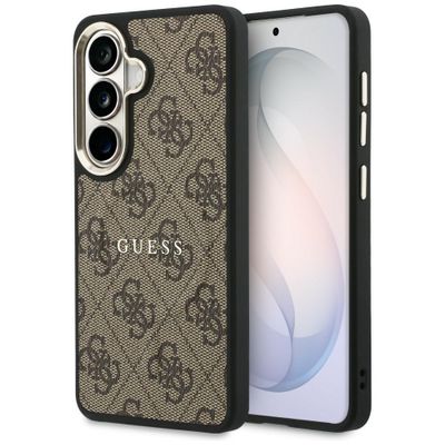Puzdro Guess 4G Embossed Ring MagSafe pre Samsung Galaxy S26 hnedá