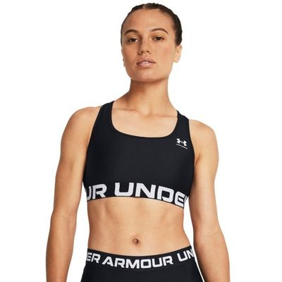 Podprsenka HG Authentics Mid Branded Black - Under Armour, veľkosť XS, 87% polyester, 13% elastan