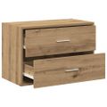 vidaXL skriňa s 2 zásuvkami dub artisan 60x31x40 cm kompozitné drevo