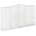 vidaXL Oblúkový gabionový kôš 400x50x220/240 cm pozinkované železo