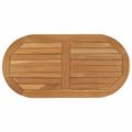 vidaXL Vrchná doska 80 x 40 x 2,5 cm Oválny Husté teakové drevo
