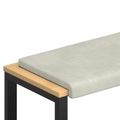 vidaXL Vankúš na lavičku Zamat Krémová Hĺbka 35 cm