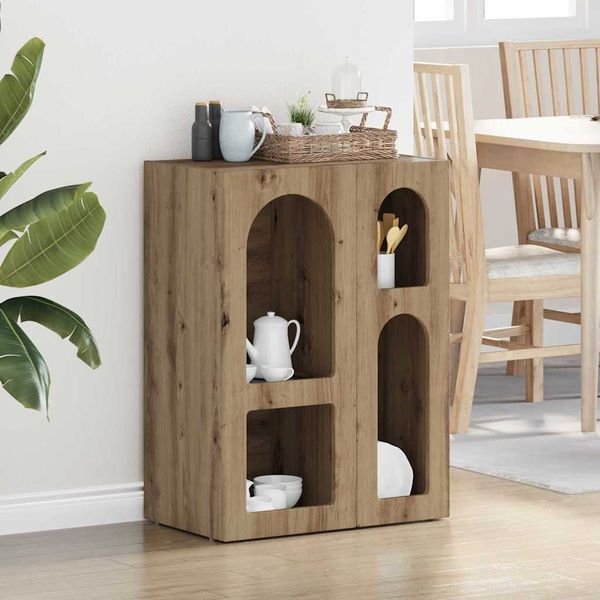 vidaXL Servírovacia skriňa ELST Remeselný dub 59 x 35 x 80.5 cm