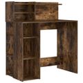 vidaXL Stôl Dymová dub Kompozitné drevo 90 x 48 x 101,5 cm