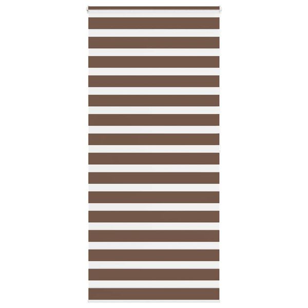 vidaXL Zebra roleta hnedá 110x200 cm šírka látky 105,9 cm polyester