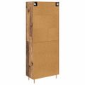 vidaXL Highboard Staré drevo 69,5 x 34 x 180 cm Kompozitné drevo
