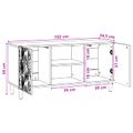 vidaXL TV skrinka 102 x 34,5 x 50 cm Dymový dub Kompozitné drevo