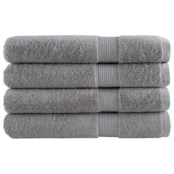vidaXL Prémiové uteráky do sauny SOLUND 4 ks sivé 80x200 cm 600 g/m2