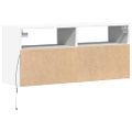 vidaXL TV nástenná skrinka s LED svetlami biela 100x31x45 cm
