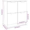 vidaXL Komody 2 ks lesklé biele 60x30x70 cm spracované drevo