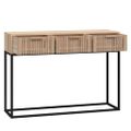 vidaXL Konzolový stolík 105x30x75 cm spracované drevo a železo