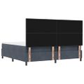 vidaXL Posteľ s pružinovým rámom Tmavo šedá 200 x 200 cm Zamat