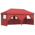 vidaXL Párty stan 292 x 580 x 315 cm Vínovo červená Oxfordská látka