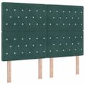 vidaXL Posteľ s pružinovým rámom Tmavozelená 140 x 190 cm Zamat