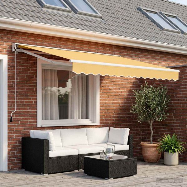 vidaXL Sklopná markíza Piesková 3,5 x 2 m Polyester a hliník