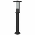 vidaXL Vonkajšia stojaca lampa čierna 60 cm nehrdzavejúca oceľ