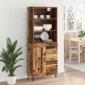 vidaXL Highboard 2 ks Staré drevo 69,5 x 32,5 x 180 cm