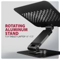 AXAGON hliníkový stojan pro notebooky velikosti 10" - 17,3" s 360°rotací / STND-LR / černý Stojan, pro notebooky a tablety 10"–17.3", nosnost až 5kg, 360° rotace, nastavitelná výška 260 mm, výsuvné rameno 60 mm, hliník,
