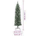 vidaXL Umelý úzky vianočný stromček s podstavcom 240 cm PVC